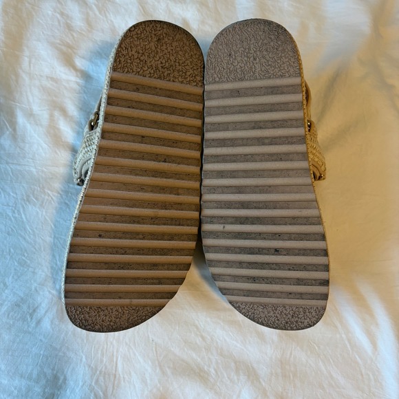 Steve Madden Big Mona Platform Sandals Raffia Espadrille Platform Buckle Size 8 - Picture 8 of 9